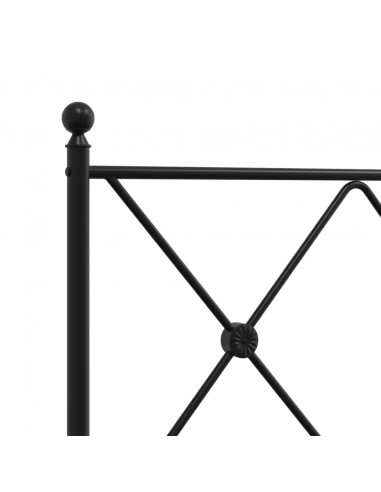Testiera in Metallo Nero 75 cm