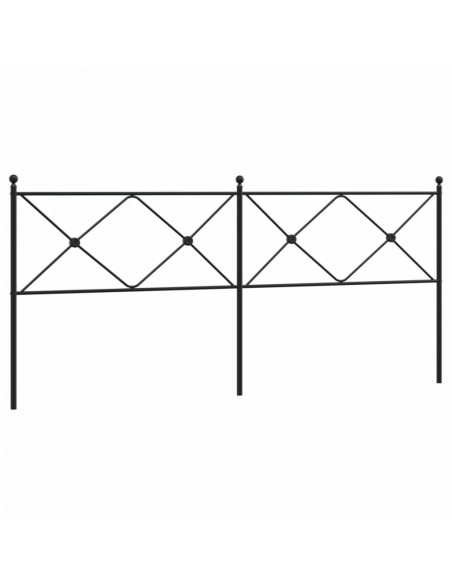 Testiera in Metallo Nero 200 cm