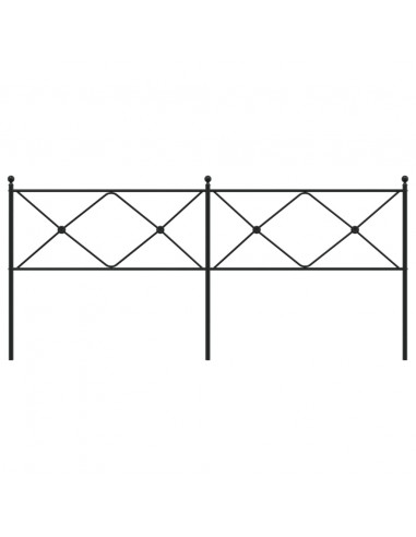 Testiera in Metallo Nero 200 cm