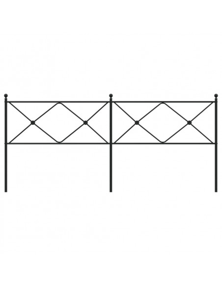 Testiera in Metallo Nero 200 cm