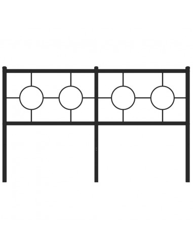 Testiera in Metallo Nero 135 cm