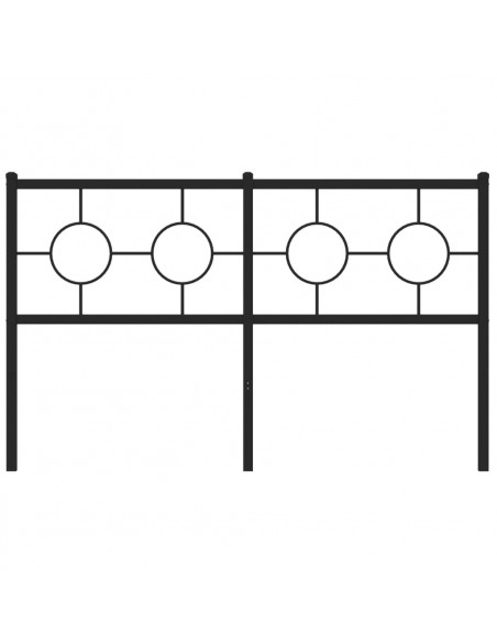 Testiera in Metallo Nero 135 cm
