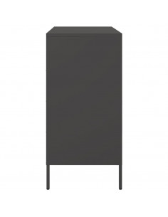 Credenza Nera 68x39x79 cm in Acciaio 2