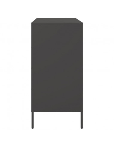 Credenza Nera 68x39x79 cm in Acciaio