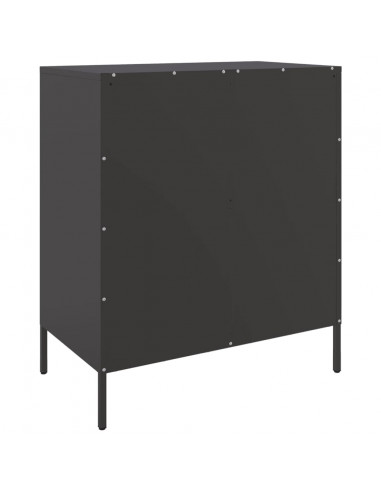 Credenza Nera 68x39x79 cm in Acciaio