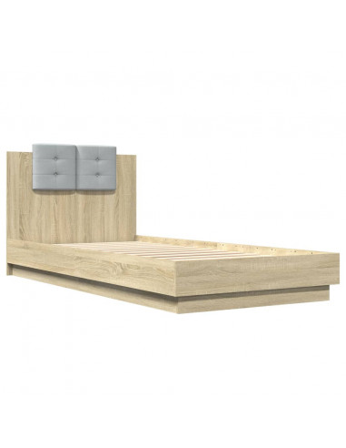 Giroletto con Testiera Rovere Sonoma 90x200cm Legno Multistrato