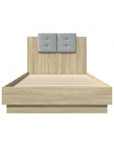 Giroletto con Testiera Rovere Sonoma 90x200cm Legno Multistrato