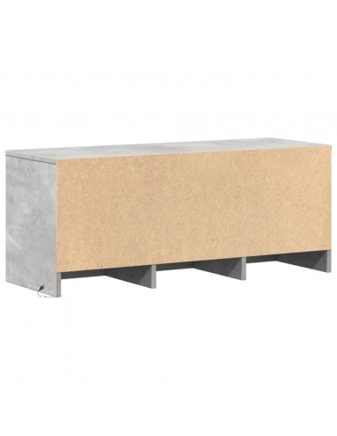 Mobile Porta TV con LED Grigio Cemento 97x34x40 cm Truciolato