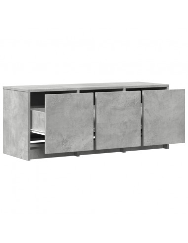 Mobile Porta TV con LED Grigio Cemento 97x34x40 cm Truciolato