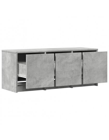Mobile Porta TV con LED Grigio Cemento 97x34x40 cm Truciolato