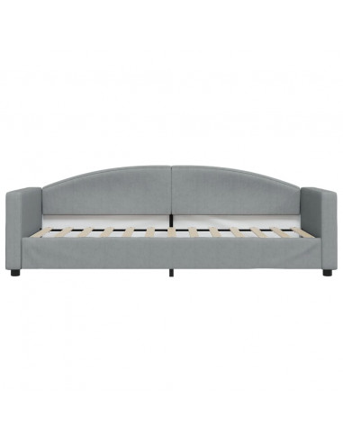 Letto da Giorno Grigio Chiaro 80x200 cm in Tessuto