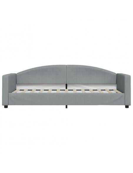 Letto da Giorno Grigio Chiaro 80x200 cm in Tessuto