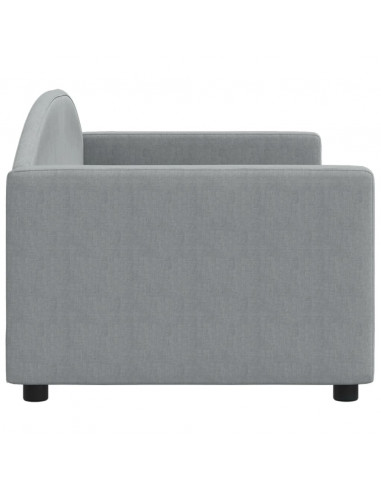 Letto da Giorno Grigio Chiaro 80x200 cm in Tessuto