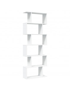 Libreria Divisorio 6 Ripiani Bianca 70x24x193 cm in Truciolato 2