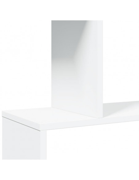 Libreria Divisorio 6 Ripiani Bianca 70x24x193 cm in Truciolato