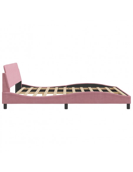 Giroletto con Testiera Rosa 180x200 cm in Velluto