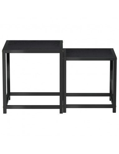 Tavolini 2 pz in MDF Neri