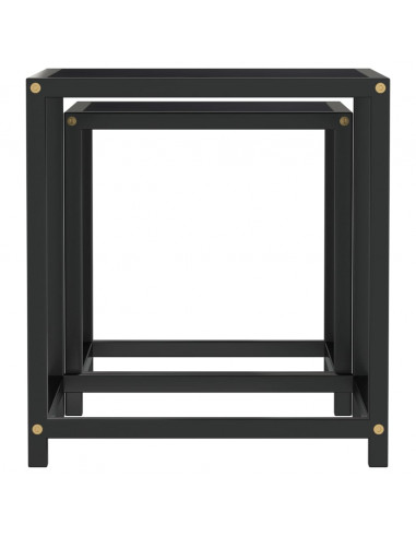 Tavolini 2 pz in MDF Neri