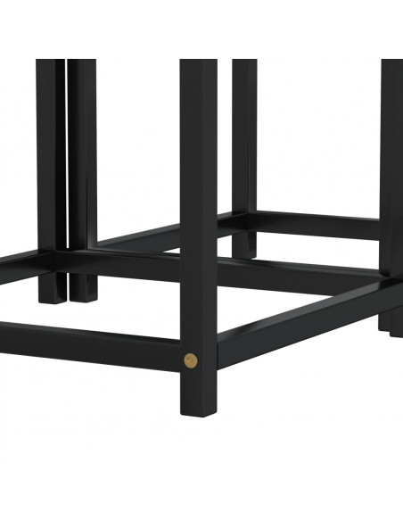 Tavolini 2 pz in MDF Neri