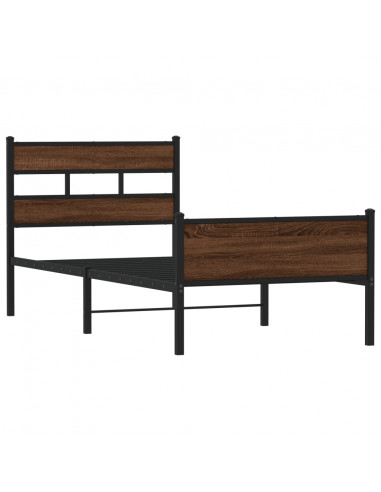 Giroletto senza Materasso Rovere Marrone 75x190cm in Truciolato