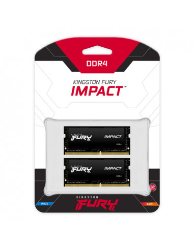 Kingston Technology FURY 64GB 3200MT/s DDR4 CL20 SODIMM (Kit of 2) Impact