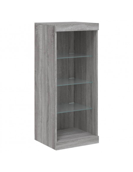 Credenza con Luci LED Grigio Sonoma 162x37x100 cm