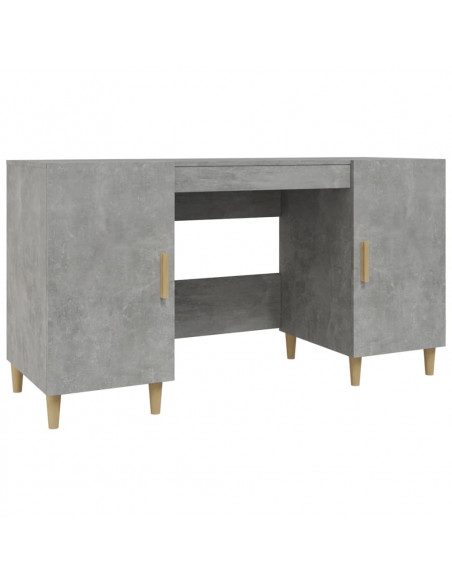 Scrivania Grigio Cemento 140x50x75 cm in Legno Multistrato