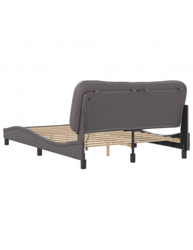 Giroletto con Luci LED Grigio 140x200 cm in Similpelle