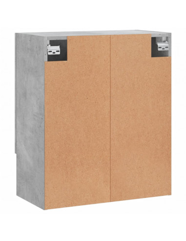 Armadietto a Muro Grigio Cemento 60x31x70 cm Legno Multistrato