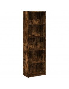 Libreria Rovere Fumo 60x30x189 cm in Legno Multistrato 2