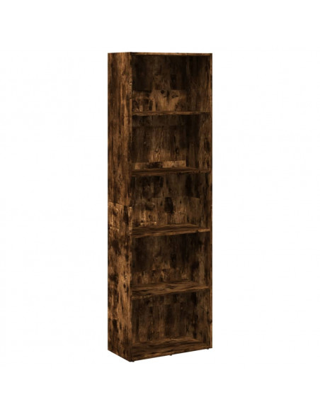 Libreria Rovere Fumo 60x30x189 cm in Legno Multistrato