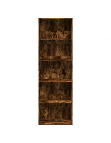 Libreria Rovere Fumo 60x30x189 cm in Legno Multistrato