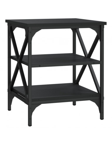 Tavolini 2 pz Neri 40x42x50 cm in Legno Multistrato