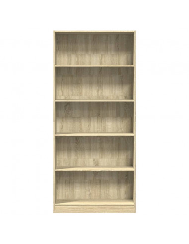 Libreria Rovere Sonoma 80x24x176 cm in Legno Multistrato