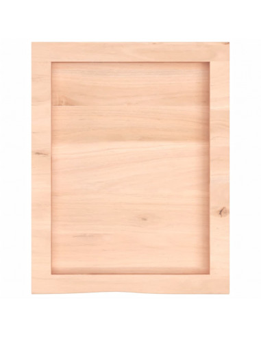 Piano Bagno 40x50x(2-4) cm in Legno Massello Non Trattato