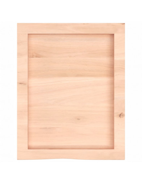 Piano Bagno 40x50x(2-4) cm in Legno Massello Non Trattato