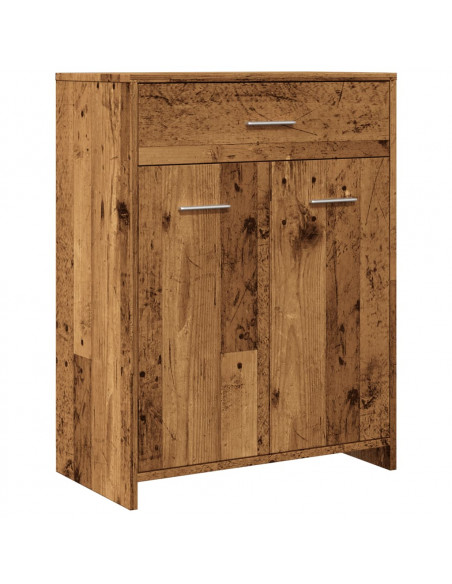 Mobile da Bagno Legno Antico 60x33x80 cm in Legno Multistrato