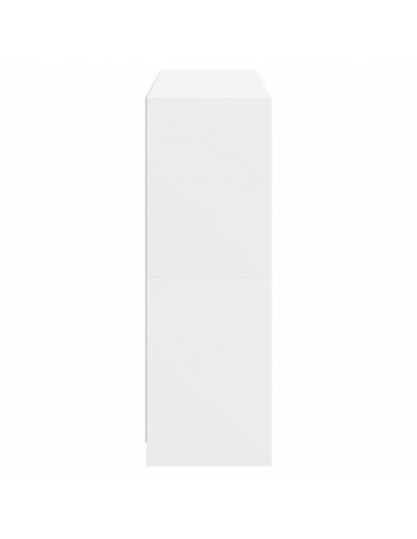 Libreria con Ante Bianca 136x37x109 cm in Legno Multistrato