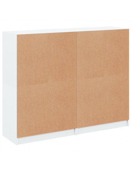 Libreria con Ante Bianca 136x37x109 cm in Legno Multistrato