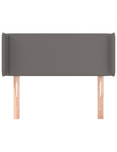 Testiera ad Orecchio Grigio 93x16x78/88 cm in Similpelle