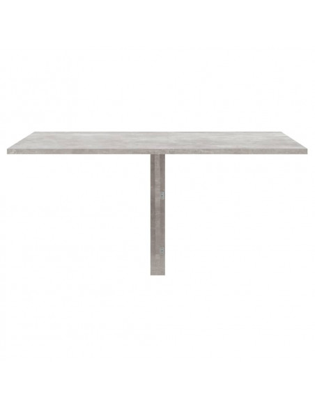 Tavolino Muro Pieghevole Grigio Cemento 100x60x56cm Multistrato