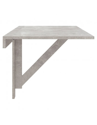 Tavolino Muro Pieghevole Grigio Cemento 100x60x56cm Multistrato