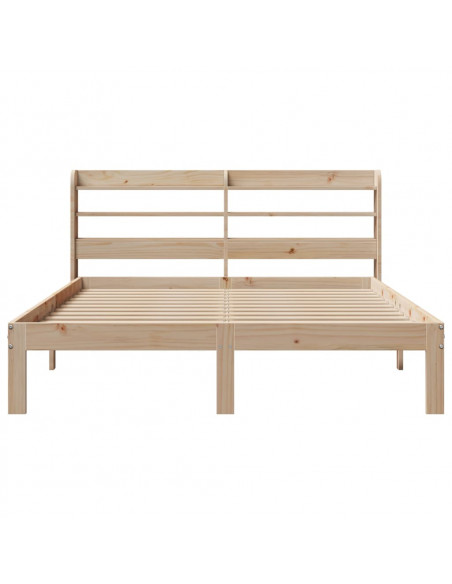 Giroletto con Testiera 160x200 cm in Legno Massello di Pino