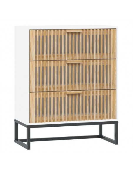 Credenza Bianca 60x30x75 cm in Legno Multistrato