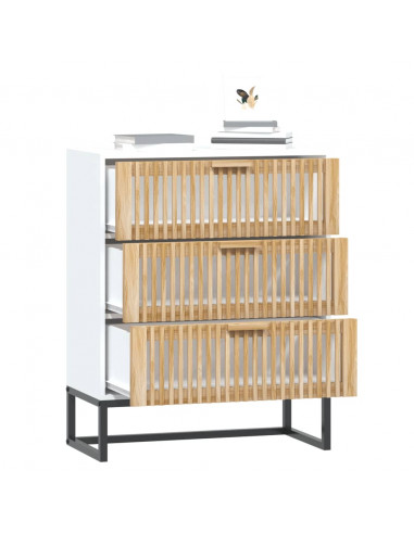 Credenza Bianca 60x30x75 cm in Legno Multistrato