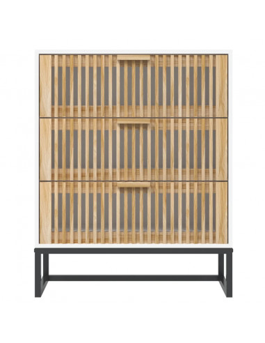 Credenza Bianca 60x30x75 cm in Legno Multistrato