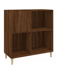 Mobile Porta Dischi Rovere Marrone 84,5x38x89 Legno Multistrato 2