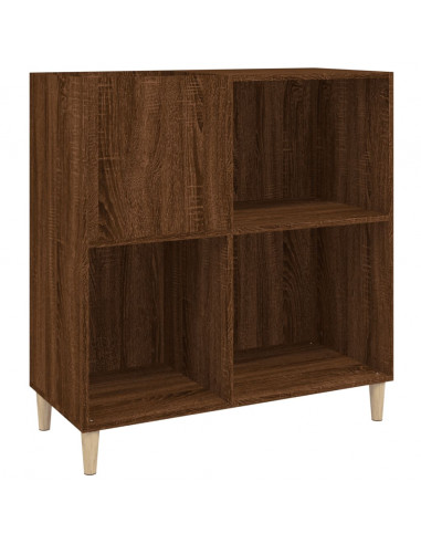 Mobile Porta Dischi Rovere Marrone 84,5x38x89 Legno Multistrato