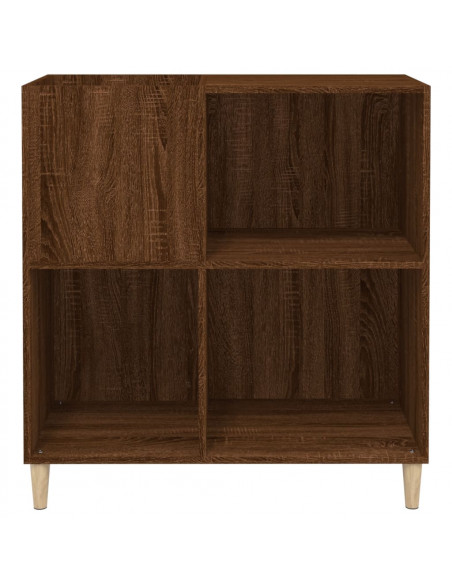 Mobile Porta Dischi Rovere Marrone 84,5x38x89 Legno Multistrato