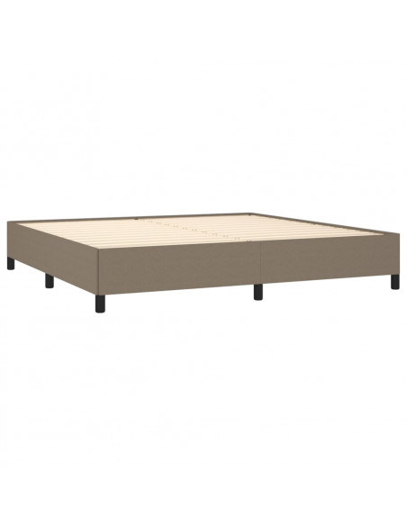 Giroletto a Molle con Materasso Tortora 200x200 cm in Tessuto